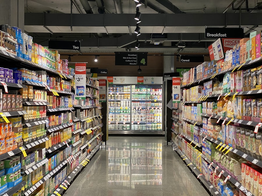 Stocked retail shelves ready for shipment